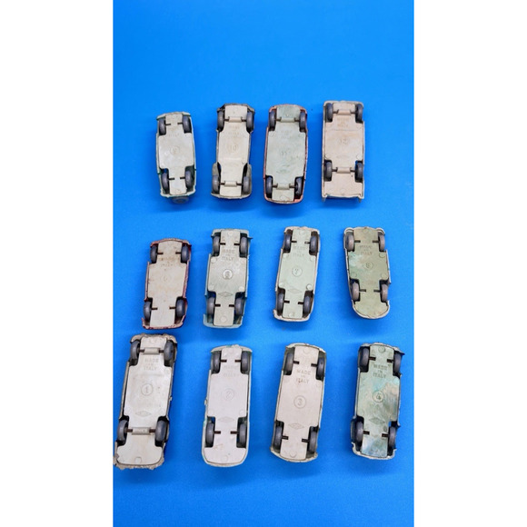 1950s INGAP Italy Set 12 Plastic cars,Various Models Numbered 1-12 Train Scenery - Picture 16 of 16